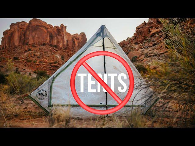 How to set up a tent when terrain is terrible - SAND SUCKS