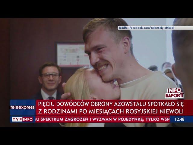 Obrońcy zakładów Azowstal po miesiącach rozłąki spotkali się z bliskimi