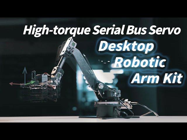 Waveshare High-Torque Serial Bus Servo, Desktop Robotic Arm Based On ESP32, Support Wireless Control