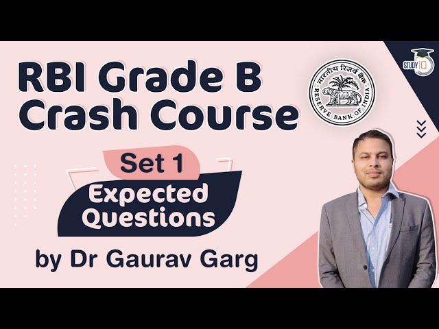 RBI Grade B 2021 Expected Questions Set 1 by Dr Gaurav Garg