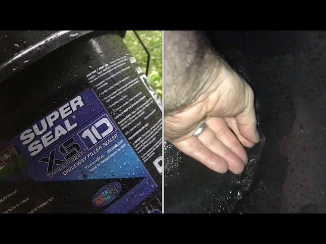 super seal sx driveway filler sealer (cleaning buckets with ONLY water)