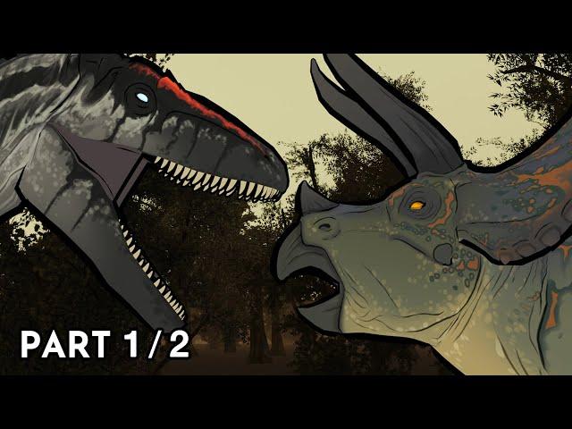 Carcharodontosaurus vs Triceratops | Animation (Part 1/2)