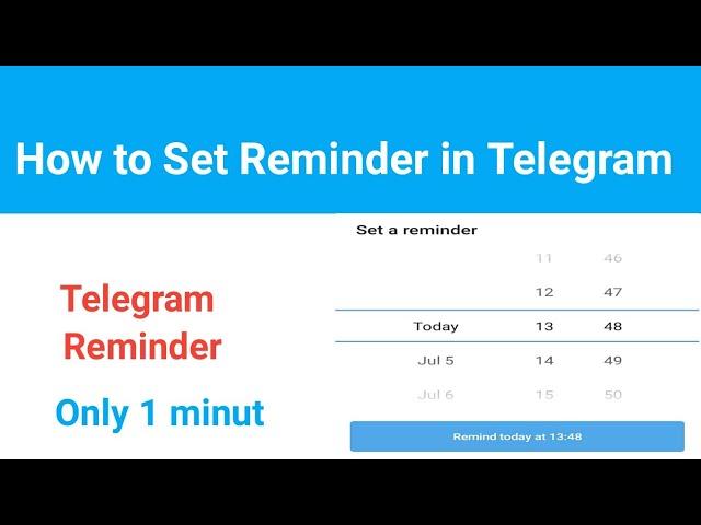 How to set reminder in Telegram