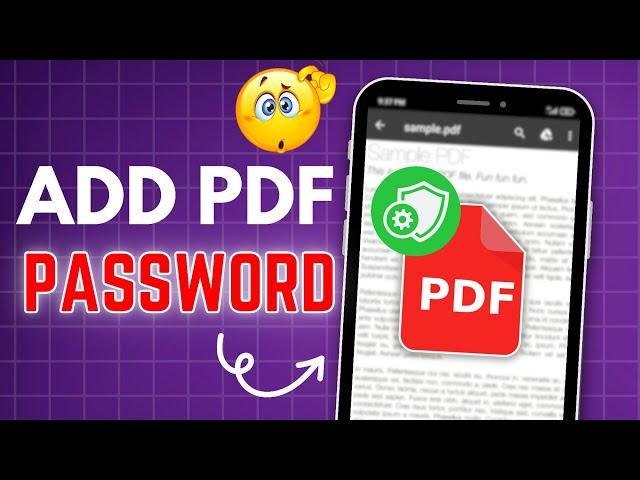 How to Password Protect PDF File | How to add Password to Pdf in Mobile |