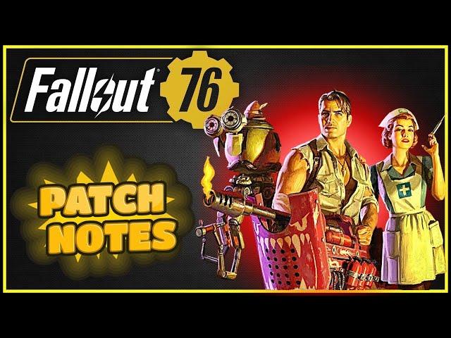 Upcoming Patch Notes For March 26 - Fallout 76