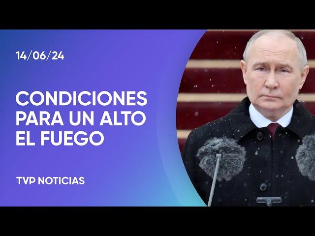 Putin le pide a Ucrania que retire sus tropas y renuncie a la OTAN