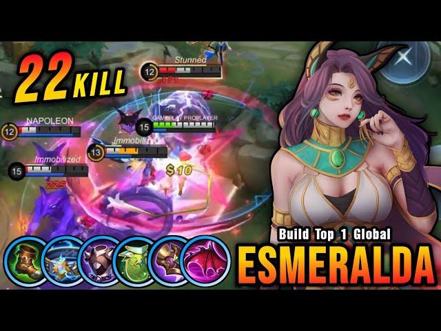 NEW META!! 22 Kills Esmeralda with Full Def Build!! - Build Top 1 Global Esmeralda ~ MLBB