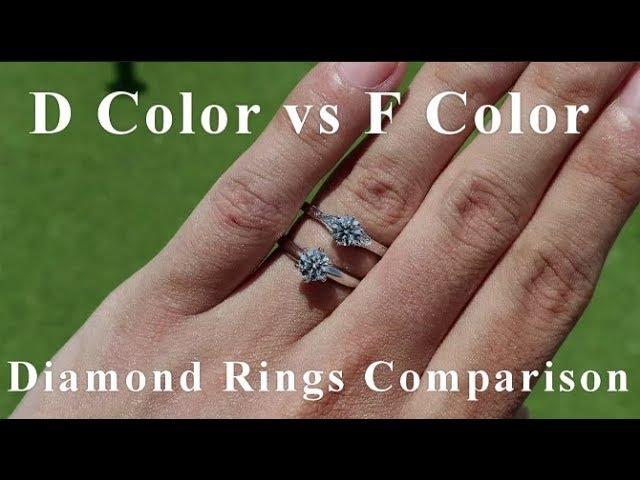 D vs F Color Diamond Rings - Can You See Differences in Real Life?