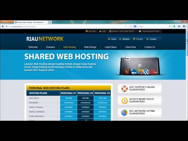 Web Hosting Murah Terbaik dan Tangguh di Indonesia by riauhost.net