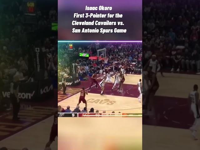 Isaac Okoro First 3-Pointer for the Cleveland Cavailers vs. San Antonio Spurs Game #cavs #letemknow