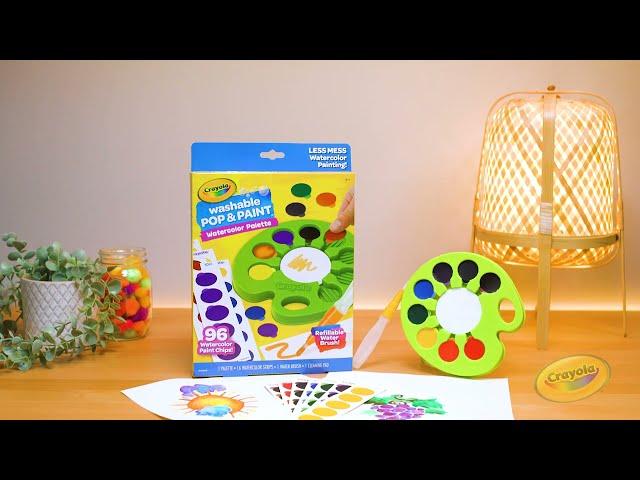 Crayola Washable Pop & Paint Watercolor Palette || Crayola Product Demo