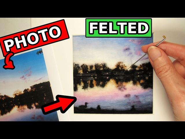 10 Tips on NEEDLE FELTING a 2D Landscape from a Photo