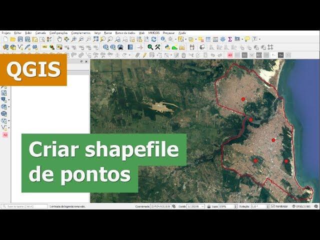 Criar shapefile de pontos no QGIS 3.4