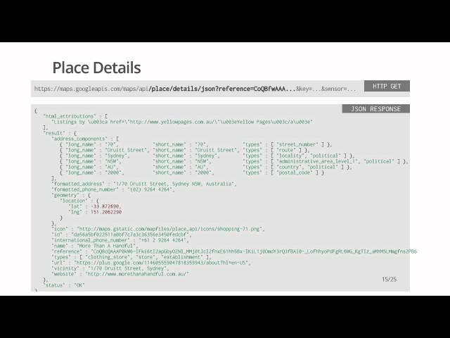 Getting started with the Google Places API