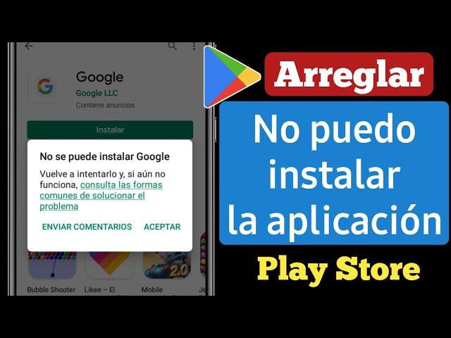 Cómo arreglar no se puede instalar la aplicación en Play Store