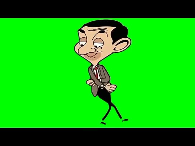 mr.bean acting green screen