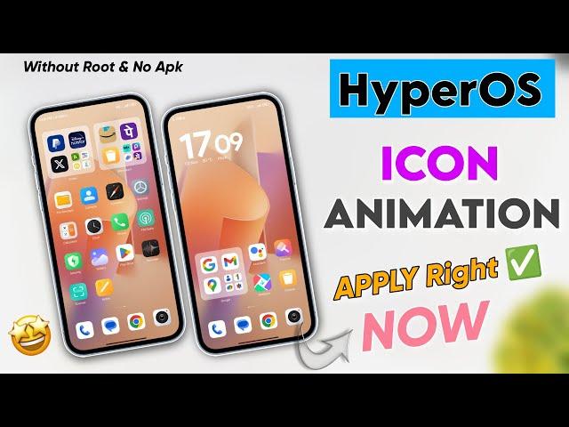 Xiaomi HyperOS Icon Pack With Animation Install In Any Xiaomi Phone | Icon Animation In Redmi & Poco