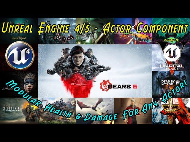 Unreal 4/5 - Actor Component Tutorial - Modular Health And Damage System For Any Actor!