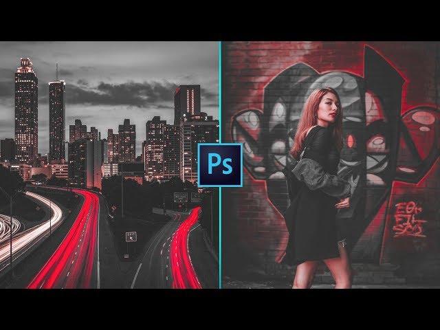 RED and BLACK Color Grading Effect in Photoshop | Photo Effect