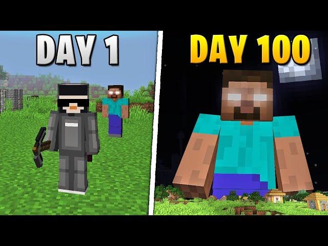 I Survived 100 Days with HEROBRINE in Minecraft Hardcore