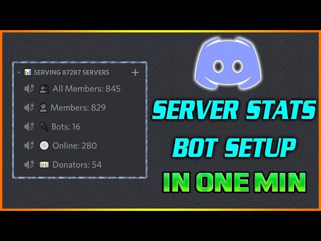 How to Setup Member Counting Bot in discord |  Server Stats 2020