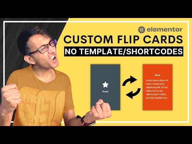 Build fully custom Flip Card Boxes with No Template Shortcodes - Elementor Wordpress Tutorial