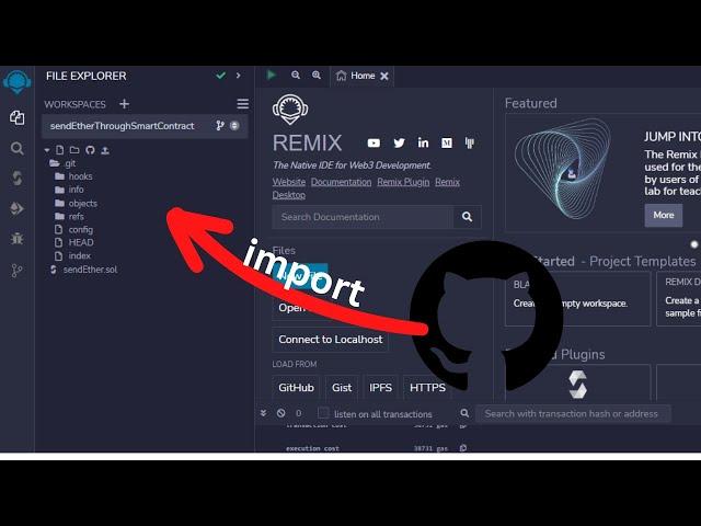 HOW TO IMPORT PROJECT FROM GITHUB TO REMIX IDE