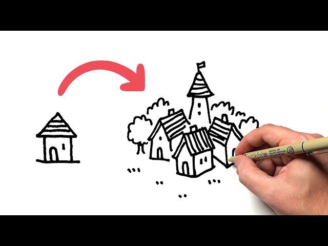 How To Draw Towns and Cities for Fantasy Maps!