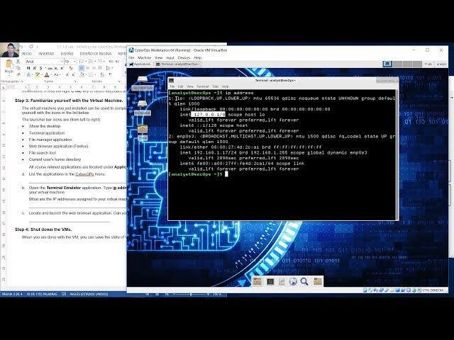 1.1.1.4 Lab - Installing the CyberOps Workstation Virtual Machine