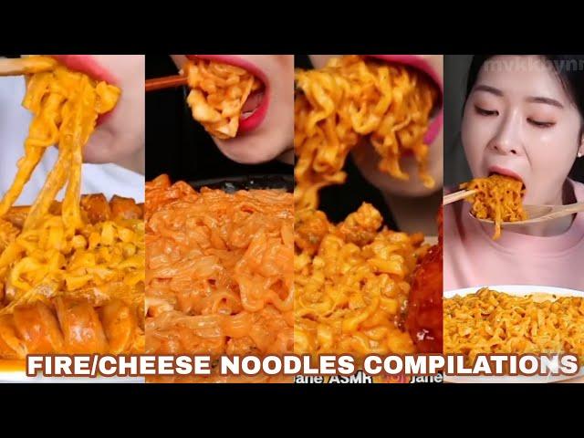 (SUB) BEST BITES OF CHEESE/FIRE NOODLES COMPILATIONS || MUKKBYNN