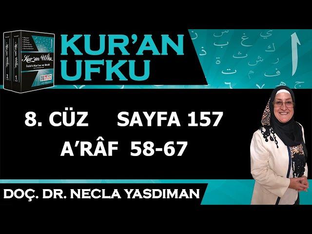 157. KUR'AN SAYFASI Kelime Meali,İ'râbı,Kısa Tefsiri (A'RÂF 58 - 67) Necla Yasdıman Kur'an Ufku