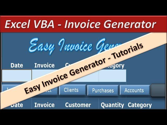 VBA Excel - Invoice Generator - Microsoft Excel 2010