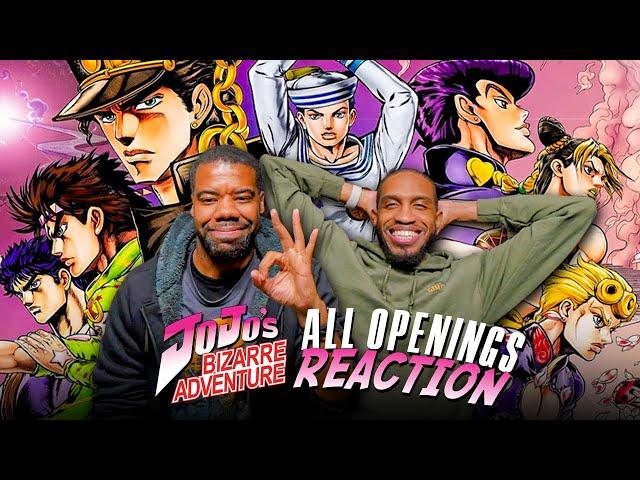 "Reacting to Jojo's Bizarre Adventure Openings | 1-12