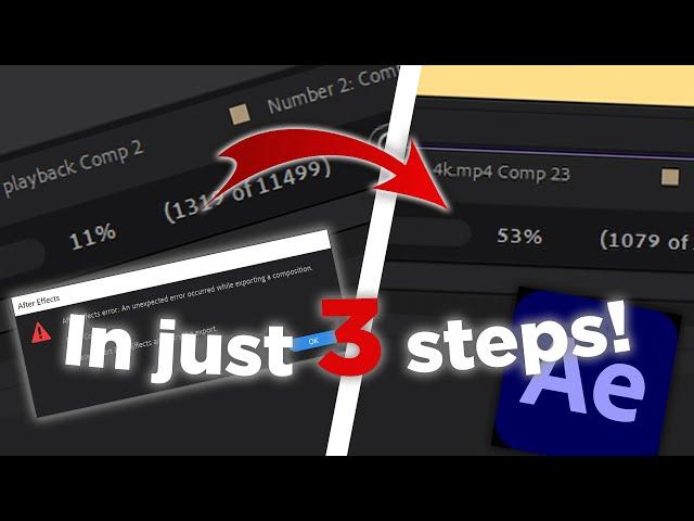 This ONE box will FIX your render  | After effects render crash tutorial