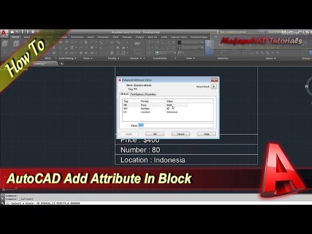 AutoCAD How To Add Attribute To Block