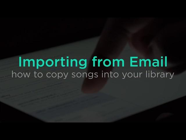 Importing songs from email using the Mail built-in app