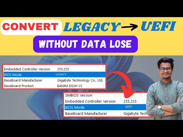 Convert Legacy to UEFI Windows 11 Without Data Loss | UEFI Missing