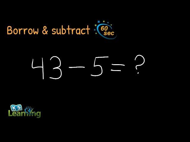 Subtraction with Borrowing (Simple) | Explained