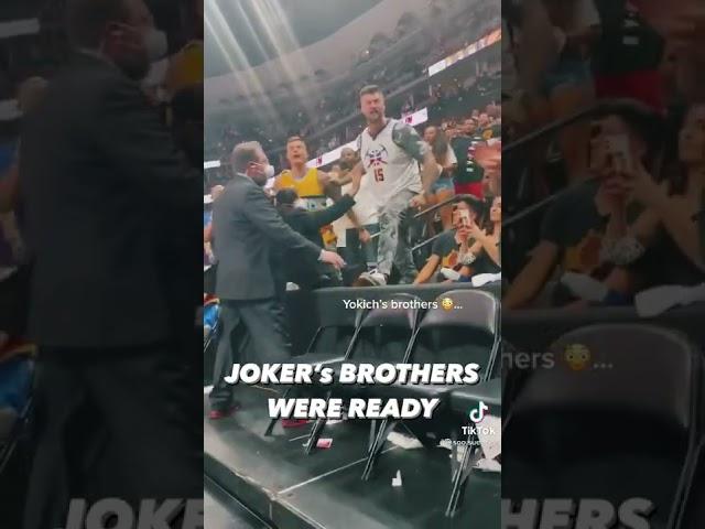 Jokic’s brothers during his altercation with Booker 