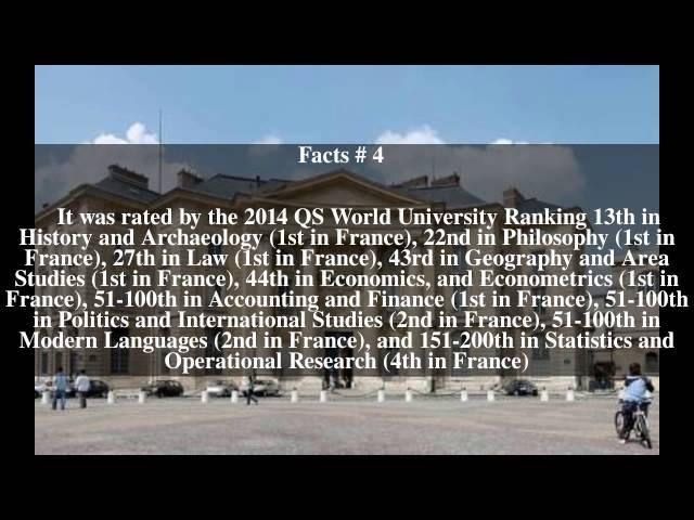 Pantheon-Sorbonne University Top # 8 Facts