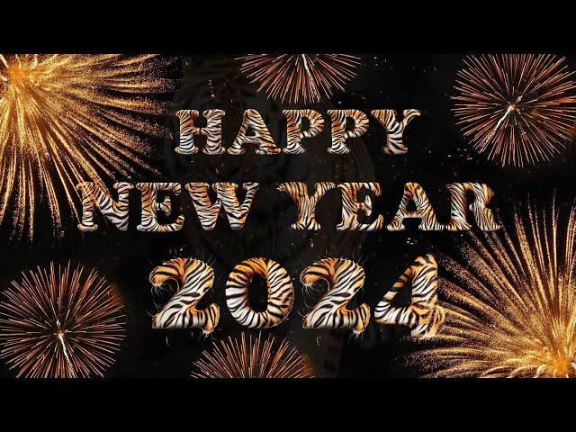 Happy New Year 2024  | 10 second Tiger Countdown with Sound Effect