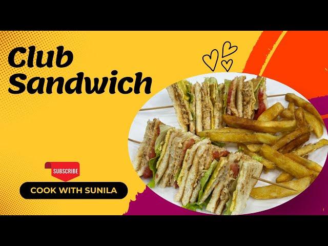 How To Make Club Sandwich | Easy Sandwich Recipe | Iftar Snack Recipe