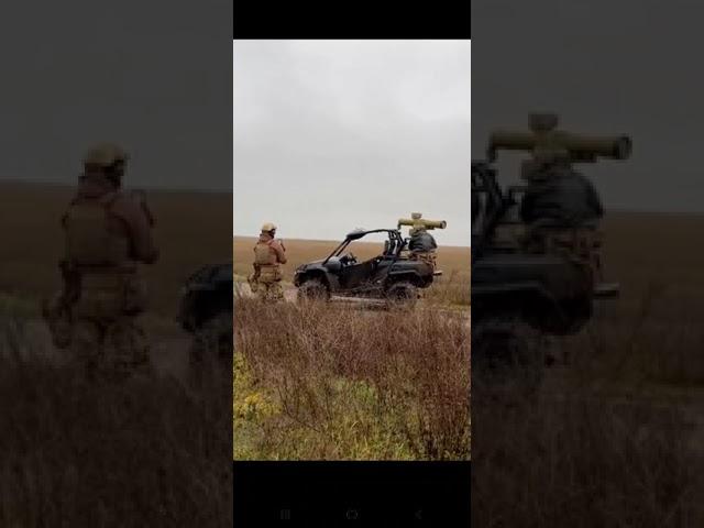 Ukraine War Footage -  Anti-Tank Launcher 9K111 Fagot on Buggy