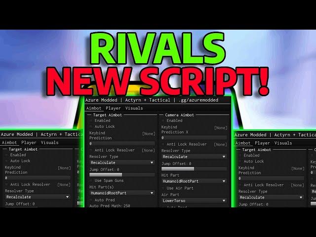 [VERY OVERPOWERED!] New Best Free Rivals Script (AIMBOT) (RAGE) & MORE!