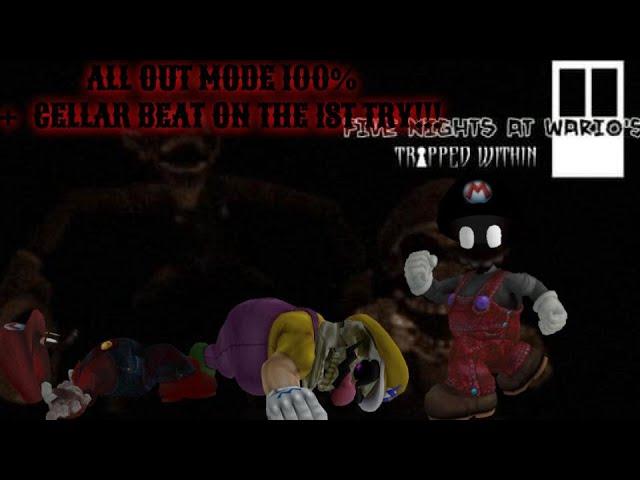 CELLAR ON THE FIRST TRY!!! (Five Nights At Wario's Trapped Within (ALL OUT 100%))