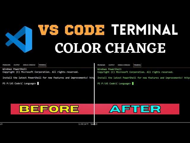 How to change VS code Terminal Color | Customize the Color of the Terminal  Window | #vscode