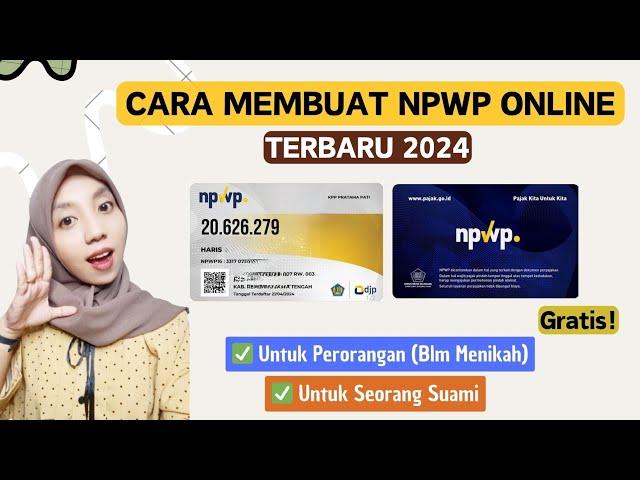 CARA MEMBUAT NPWP ONLINE LEWAT HP GRATIS TERBARU 2024 | UNTUK PERORANGAN & STATUS SUAMI