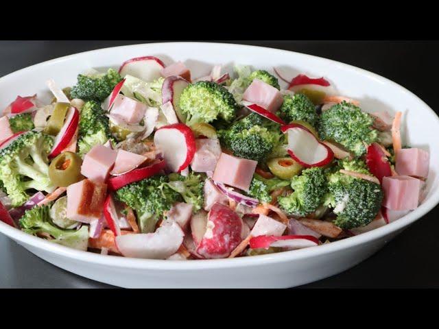 Broccoli, Ham & Walnut Salad / Chana's Creations