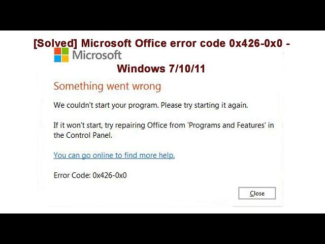 Solved Microsoft Office error code 0x426 0x0   Windows Report | Learn Bulk