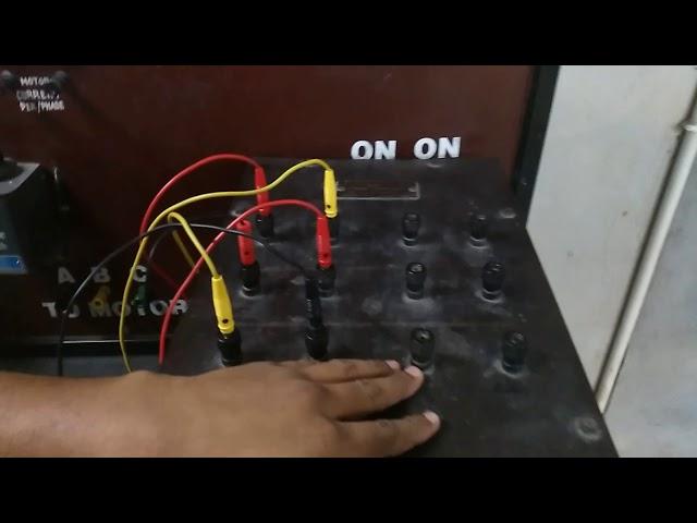 Open circuit and short-circuit test on three phase transformer